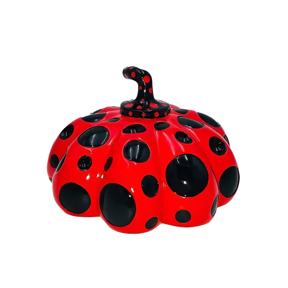 Pumpkin Cast Resin Figure - Naoshima. Red (2019) by Yayoi Kusama
