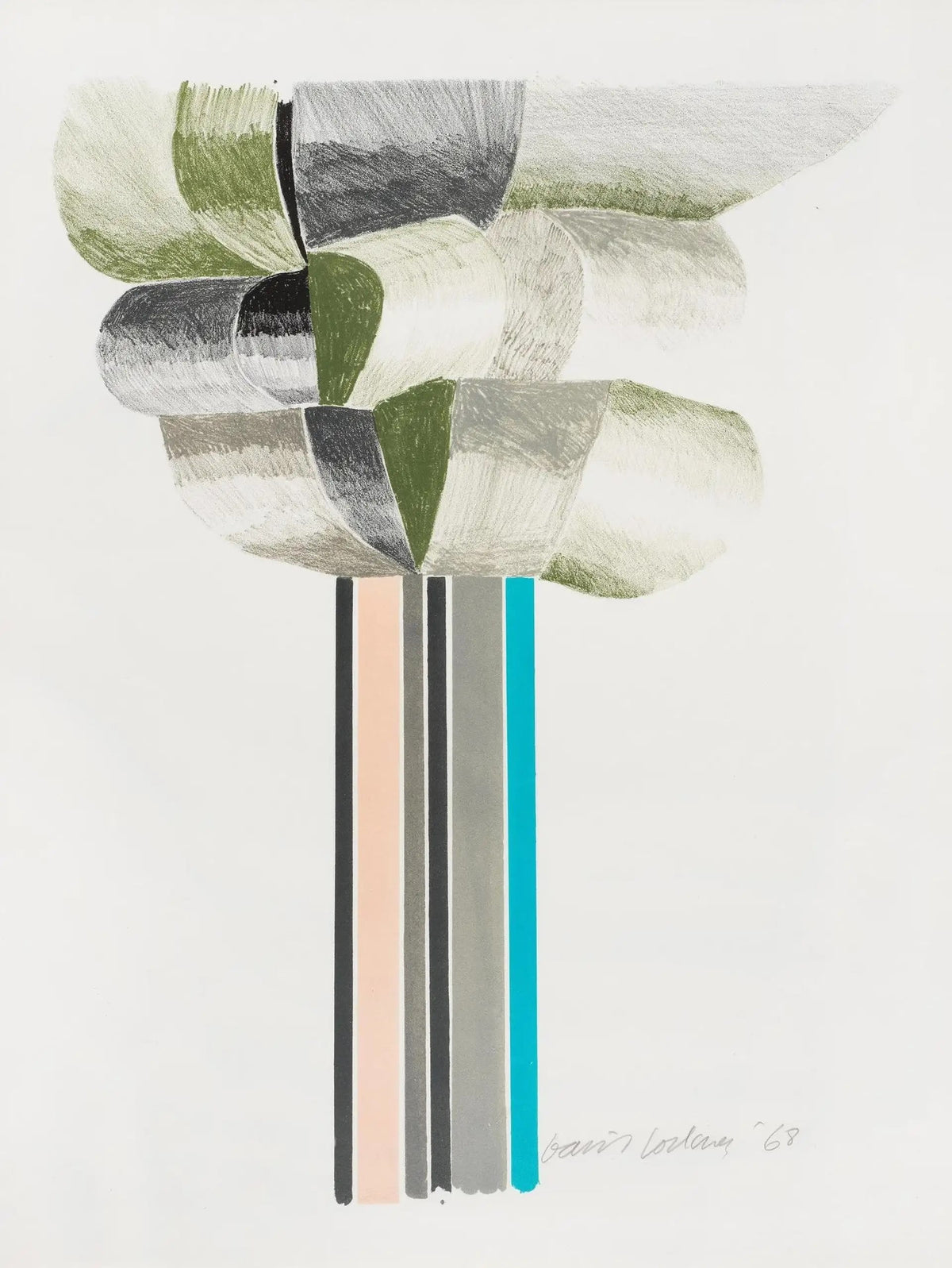 David Hockney, Trees, 1968 — Lithograph