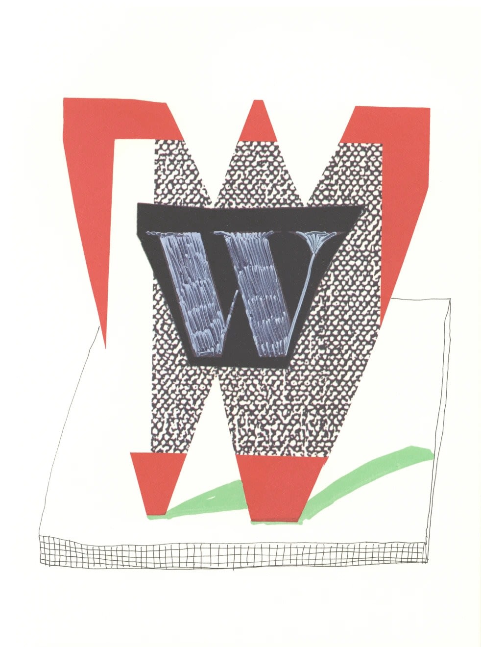 'W' from 'Hockney's Alphabet - My Store