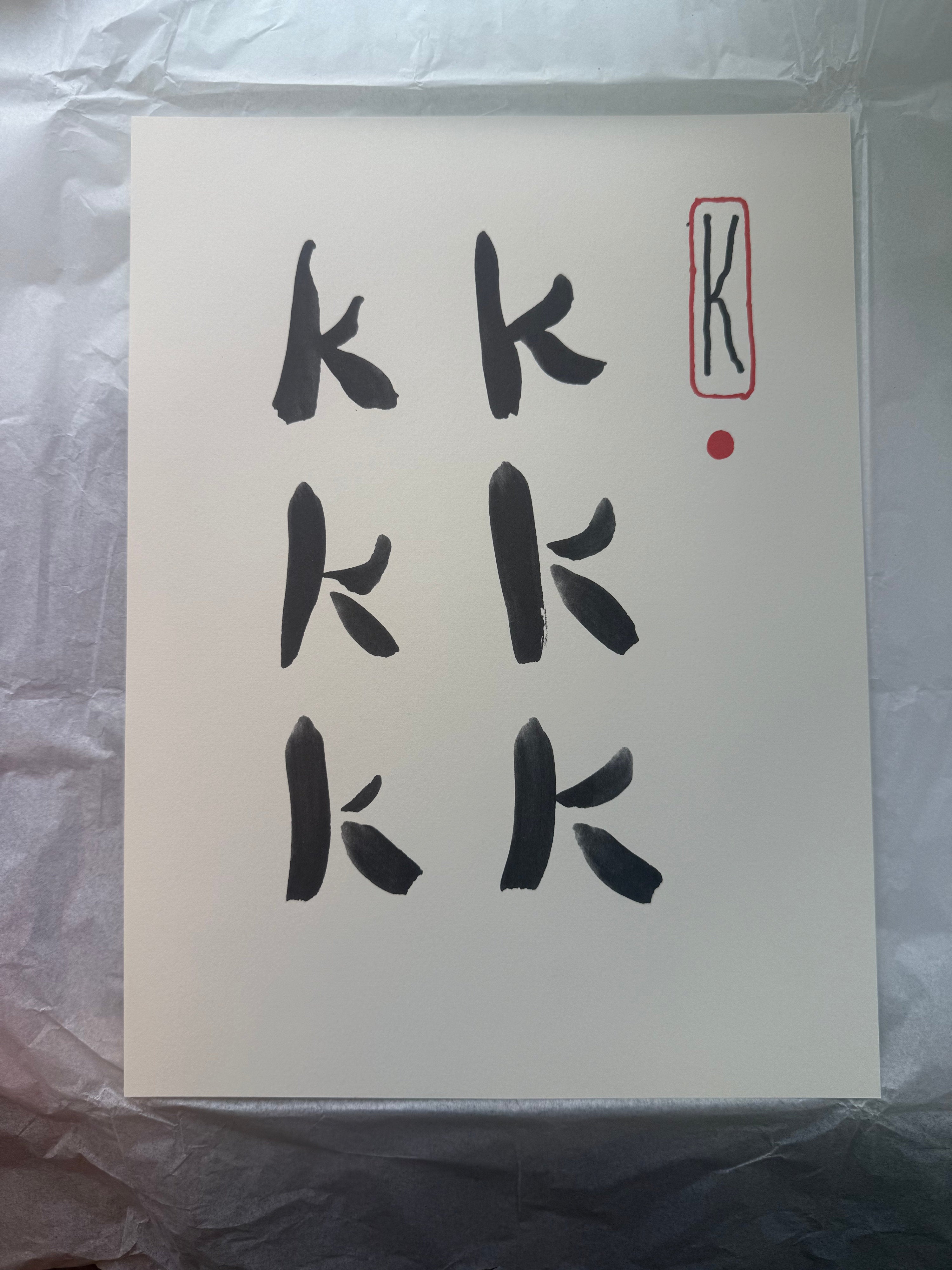'K' from 'Hockney's Alphabet' - My Store