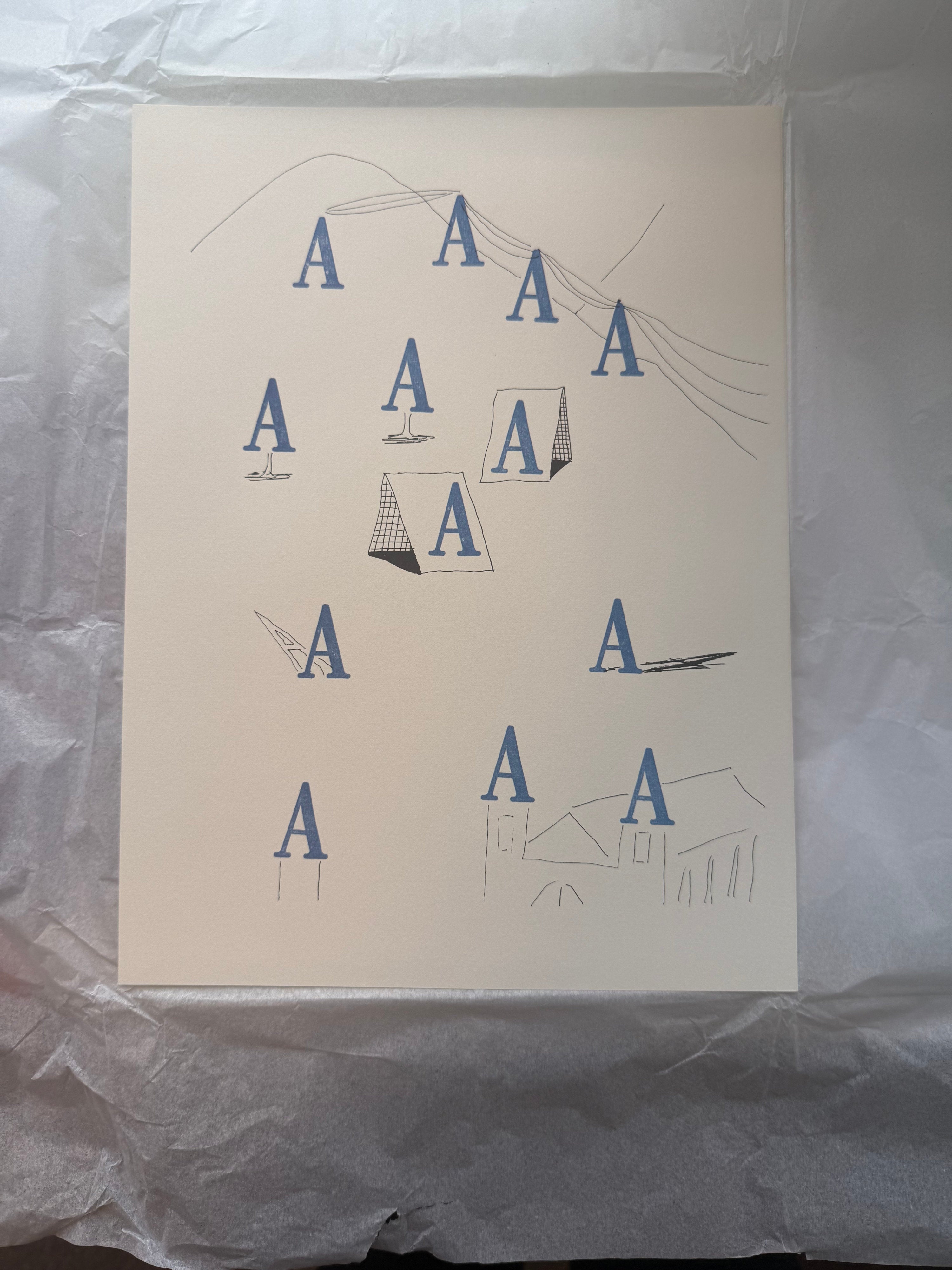 'A' from 'Hockney's Alphabet' - My Store