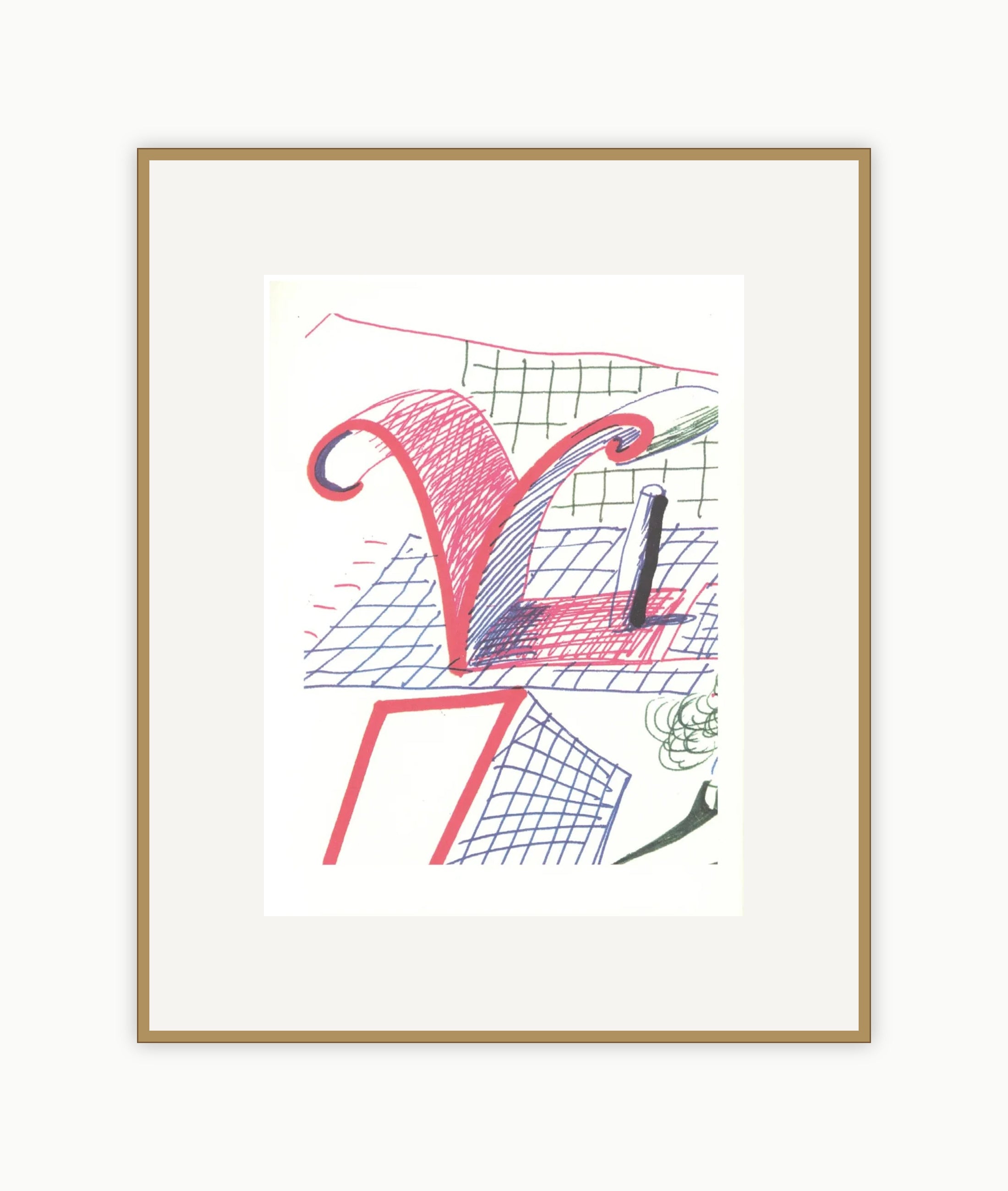 'V' from 'Hockney's Alphabet'
