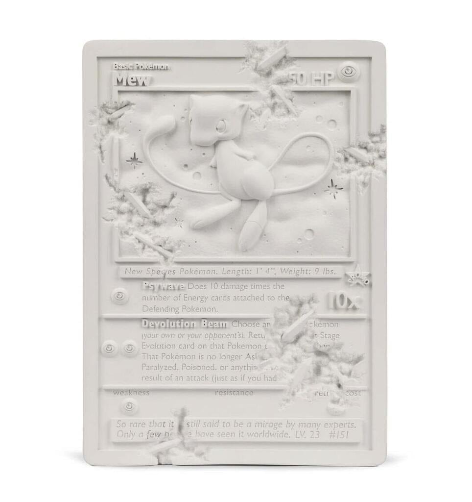 White Crystallised Mew Card - My Store