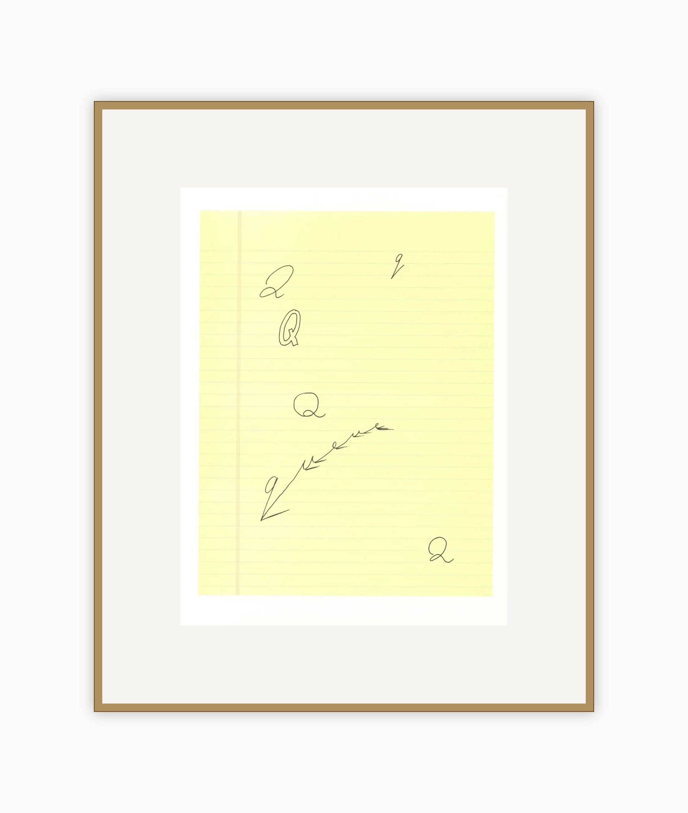 'Q' (ii) from 'Hockney's Alphabet'