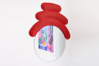 Friends Mirror Sculpture (Red + Blue)