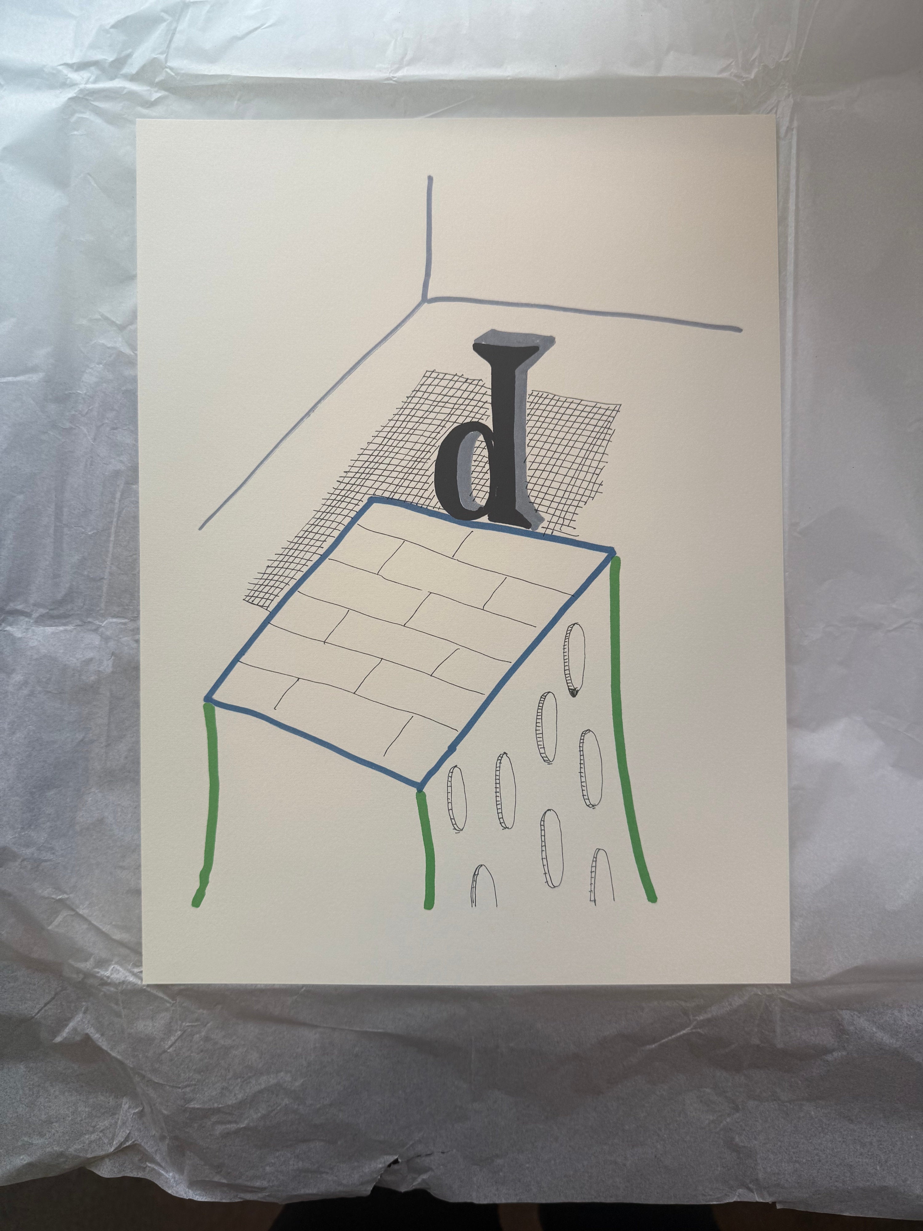 'D' from 'Hockney's Alphabet' - My Store