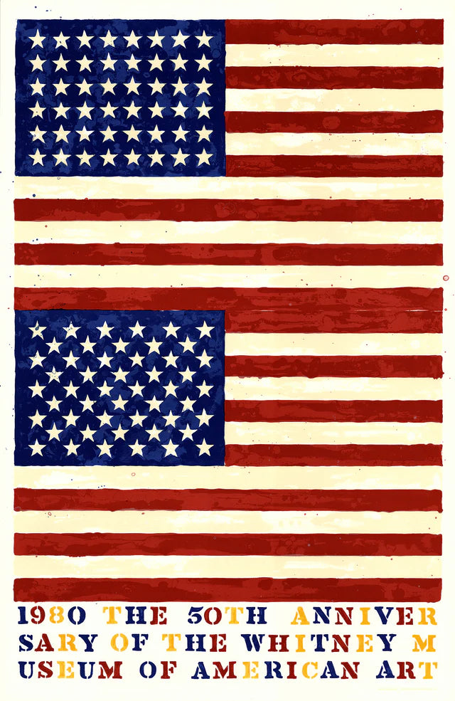 JASPER JOHNS The 50th Anniversary of the Whitney Museum of American Art (Double Flag) - For Sale | Dovehouse Contemporary