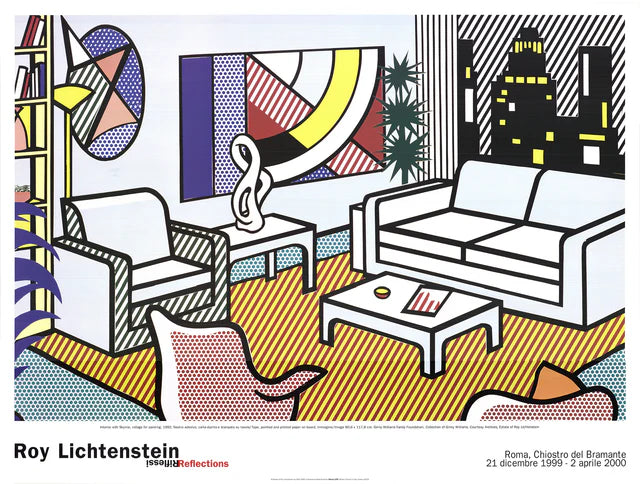 ROY LICHTENSTEIN Interior with Skyline, Collage for Painting - For Sale | Dovehouse Contemporary