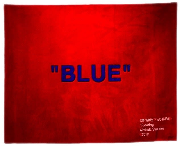 Virgil Abloh blue rug