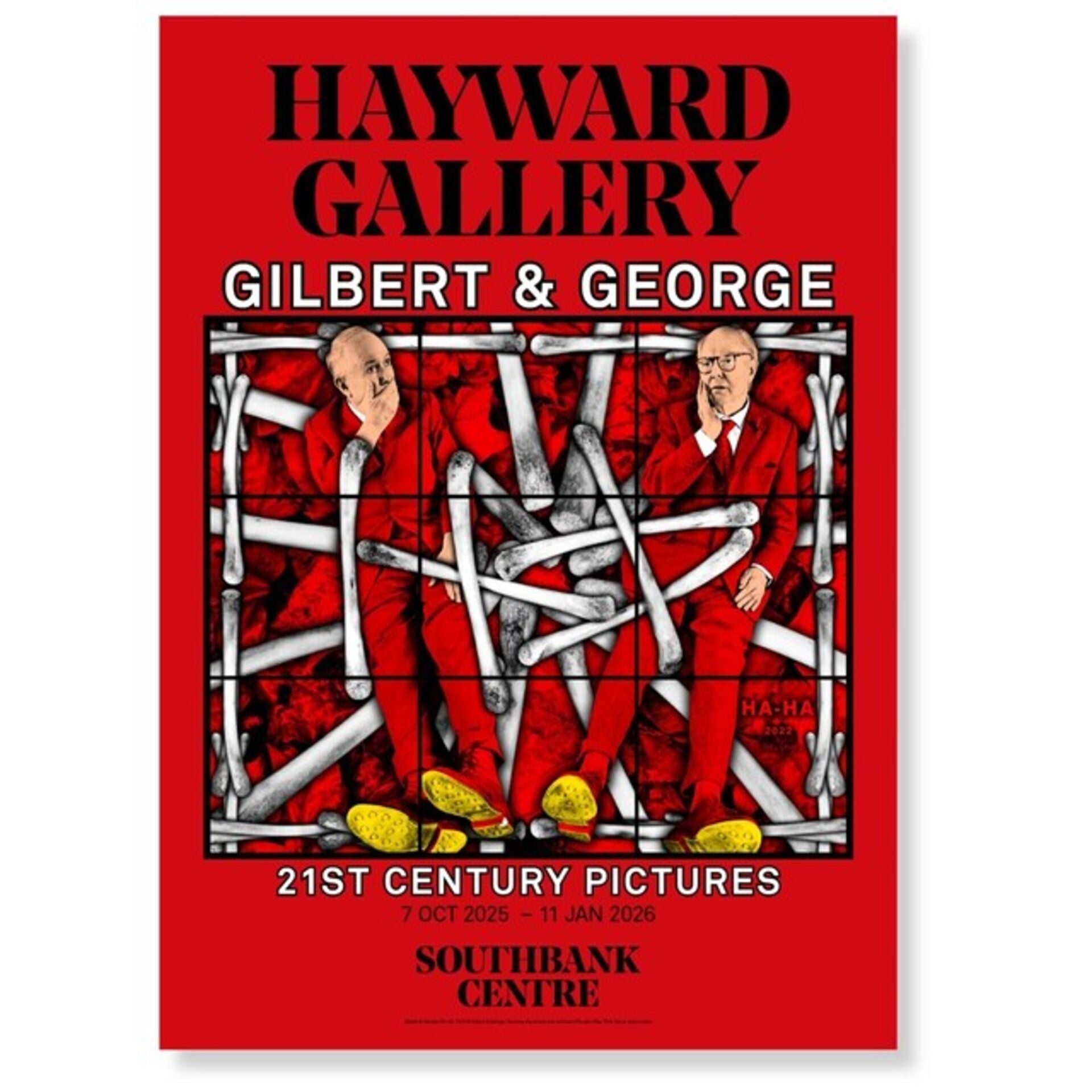 Gilbert & George HA-HA 2025 Original Exhibition Poster