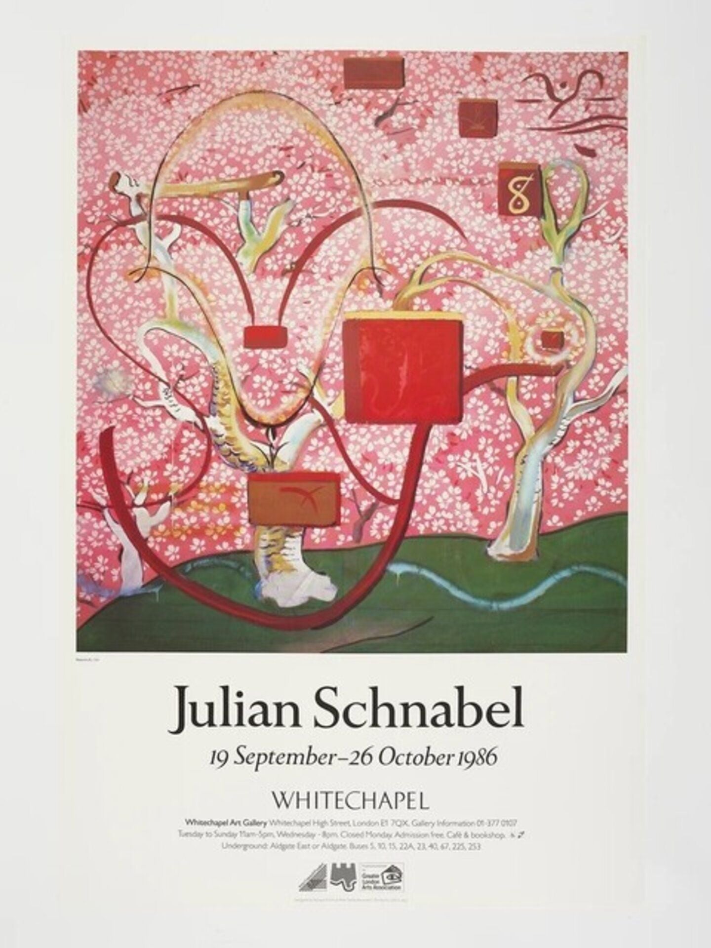 Julian Schnabel 1986 Vintage Exhibition Lithograph Poster