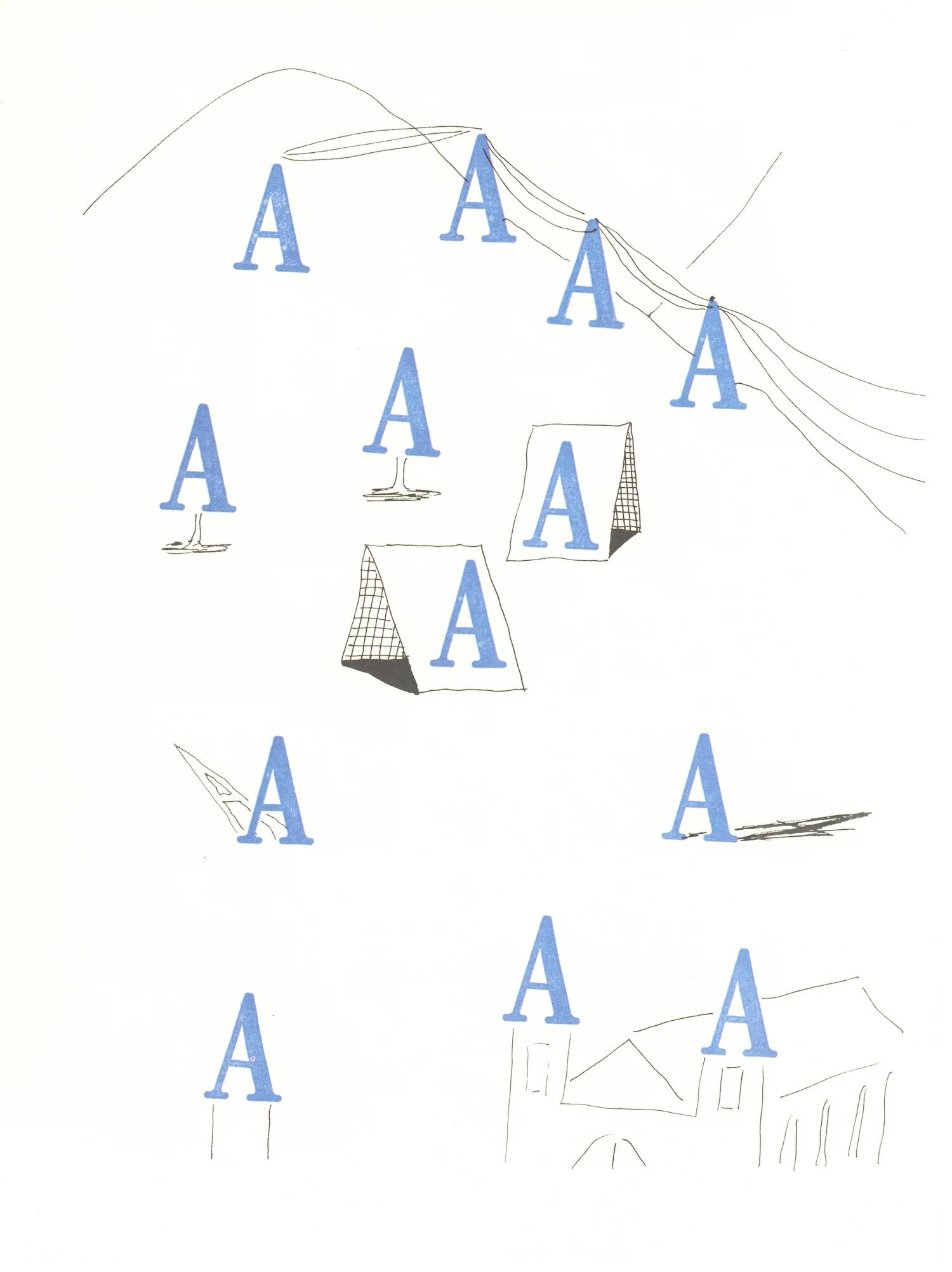'A' from 'Hockney's Alphabet' - Dovehouse Contemporary