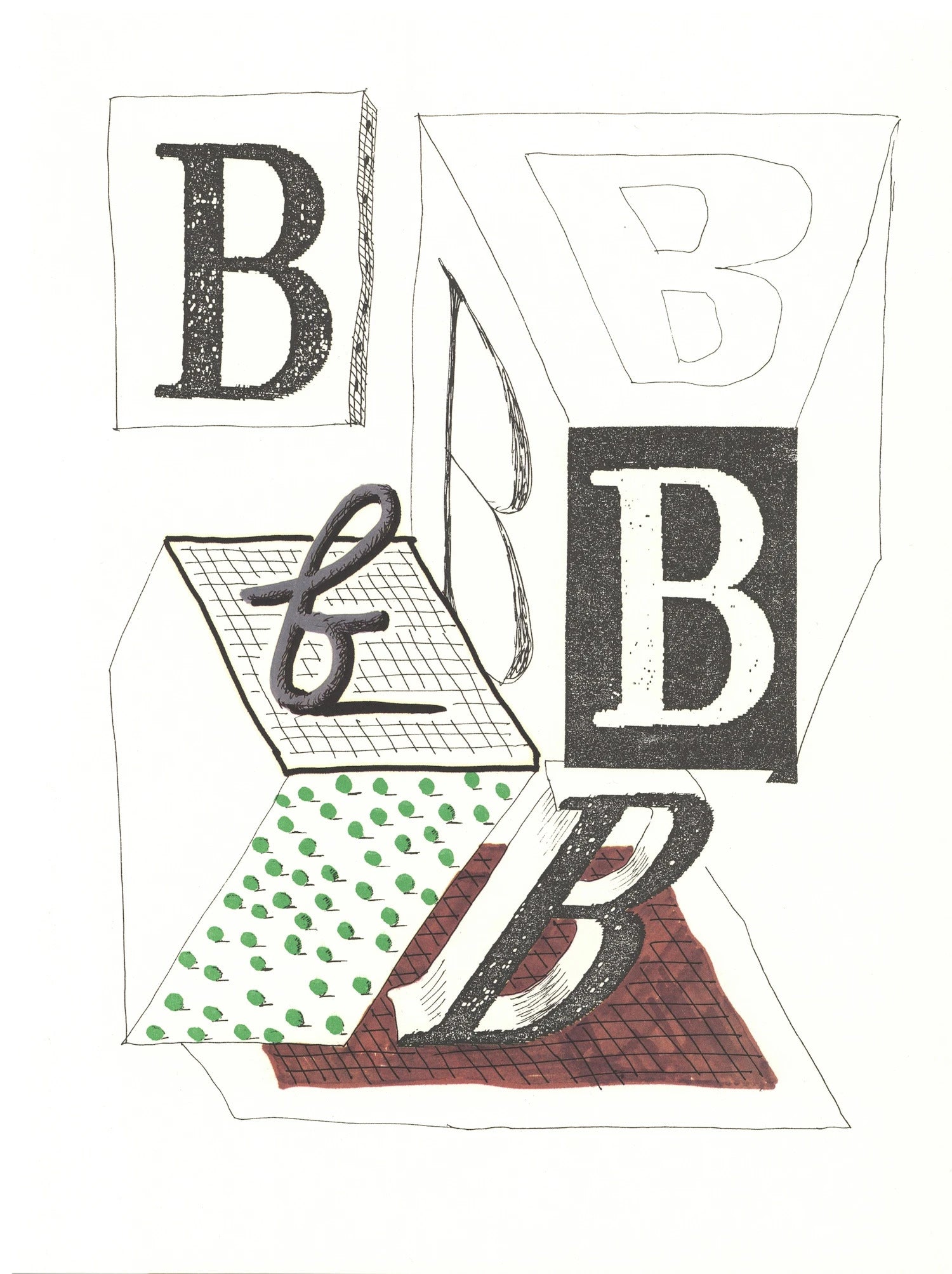 'B' from 'Hockney's Alphabet' - Dovehouse Contemporary