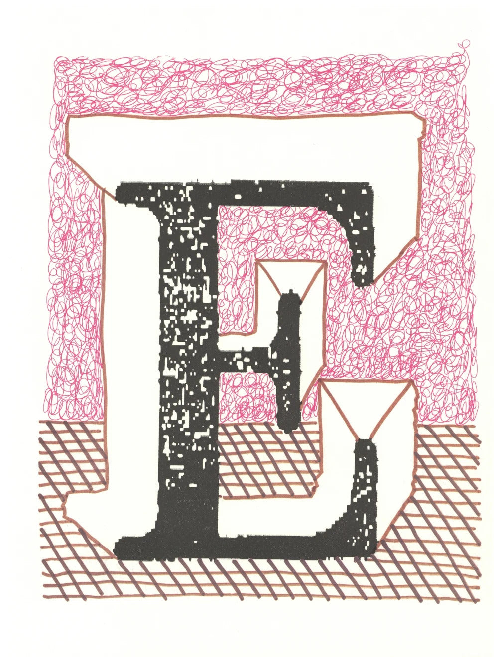 'E' from 'Hockney's Alphabet' - Dovehouse Contemporary