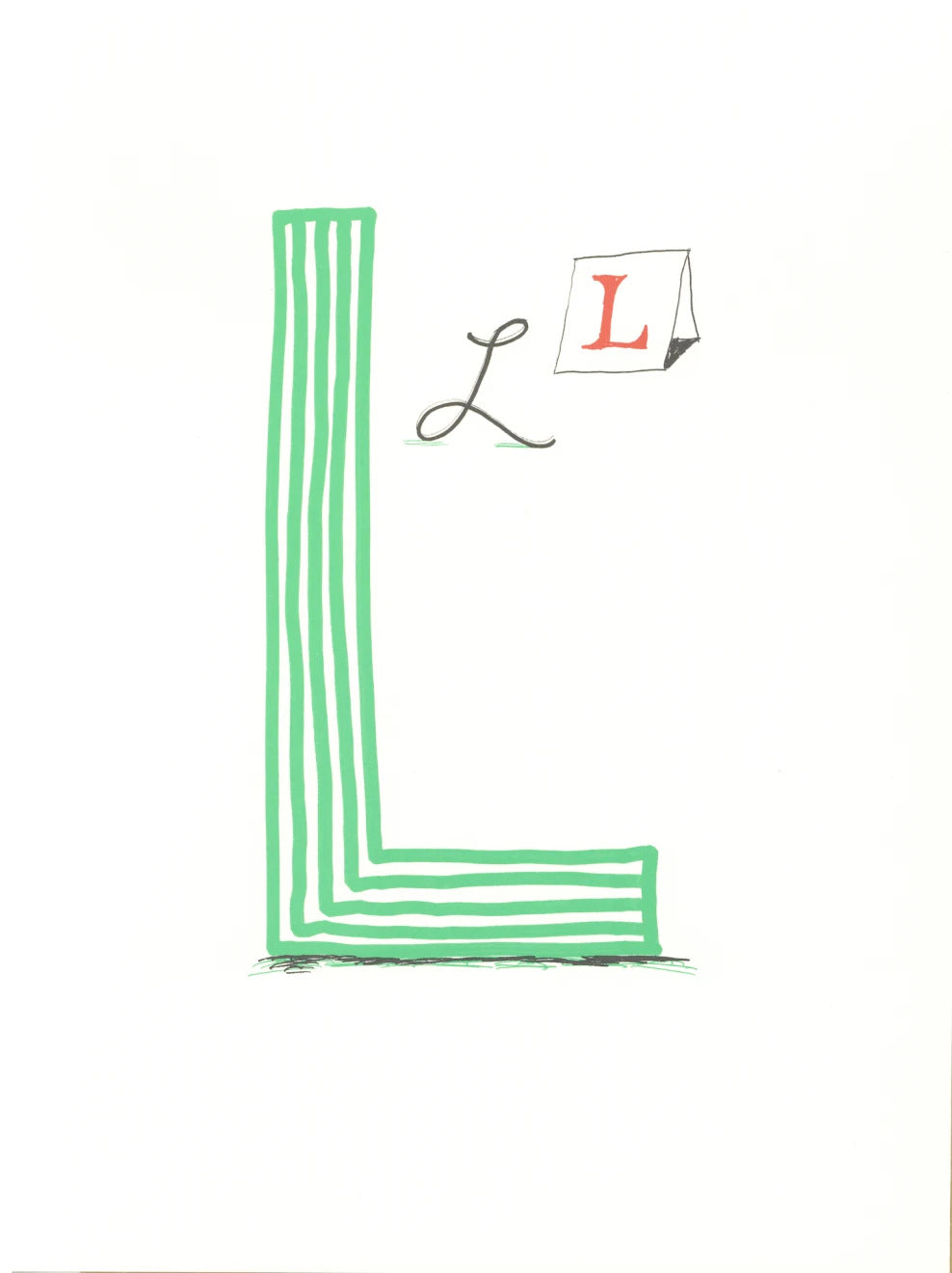 'L' from 'Hockney's Alphabet' - Dovehouse Contemporary