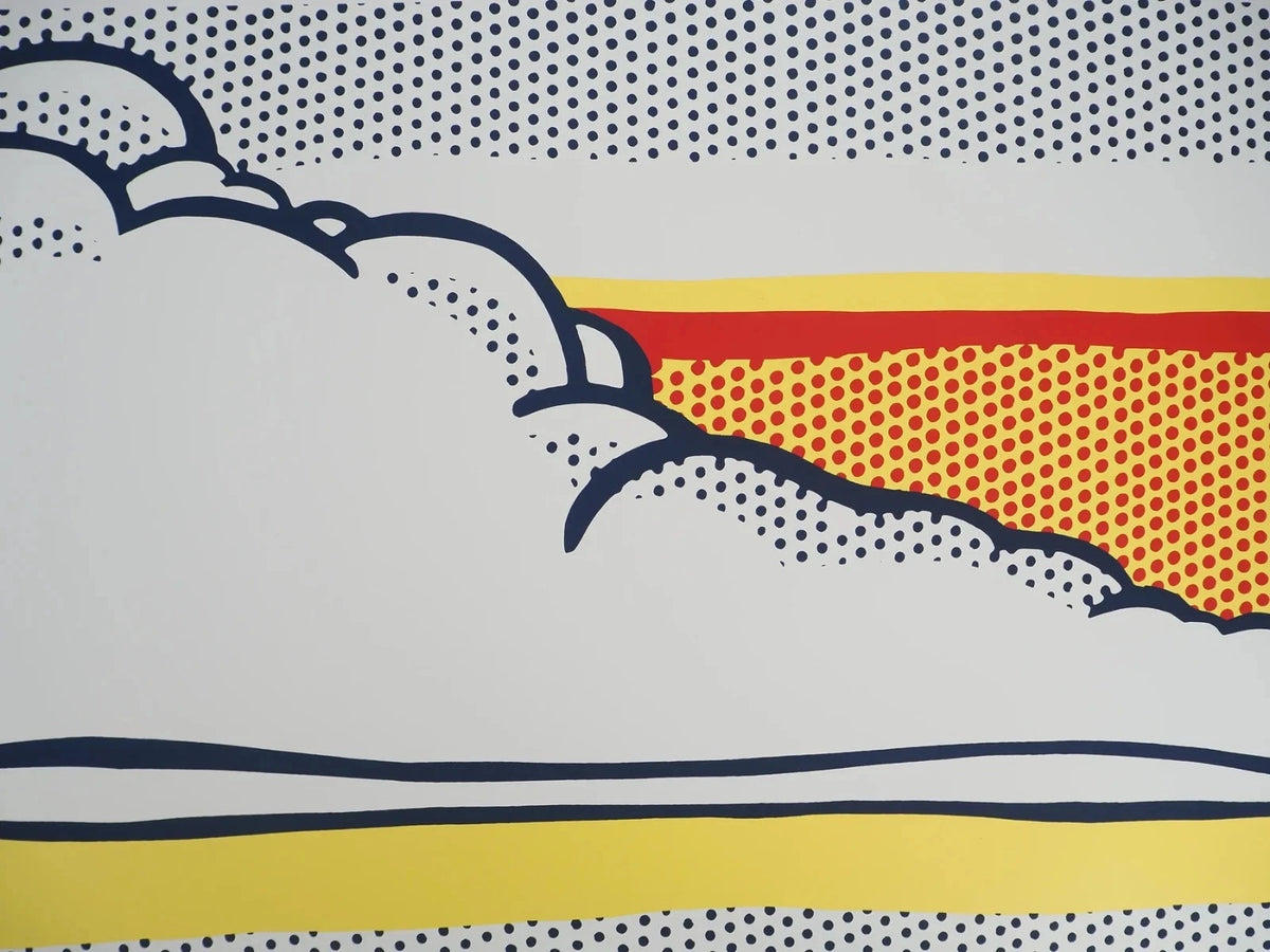 Roy Lichtenstein Cloud and Sea (1989) Vintage Exhibition Poster