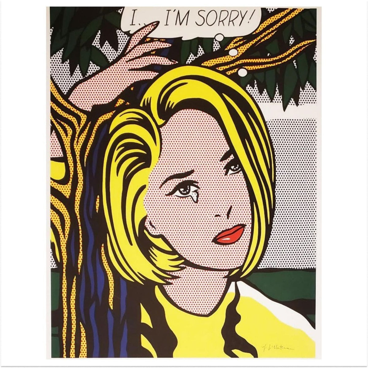Roy Lichtenstein, I...I'm Sorry, 1960 — Offset Lithograph
