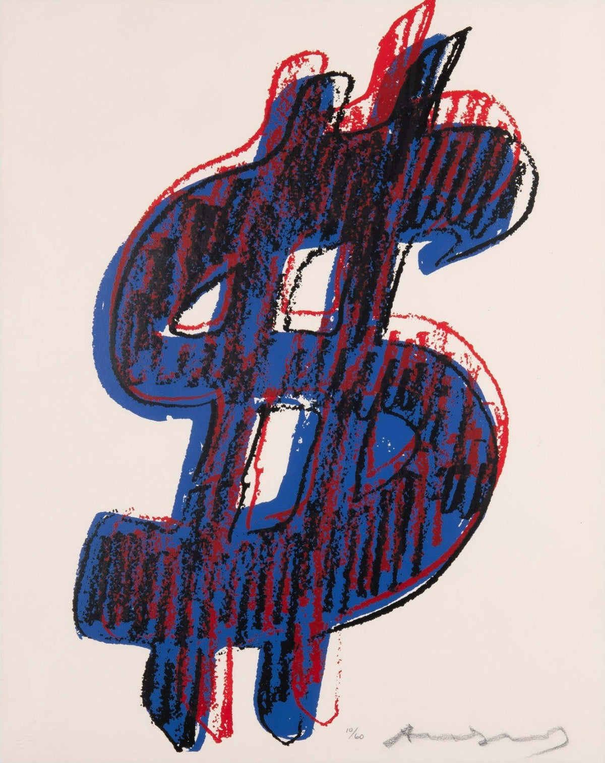 Andy Warhol Dollar Sign signed limited-edition screenprint