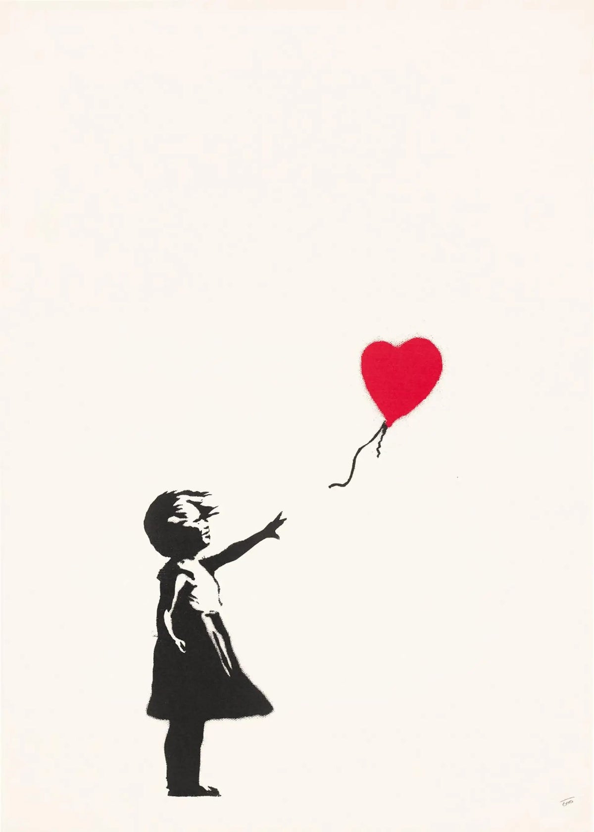 Girl With A Balloon (unsigned) by Banksy