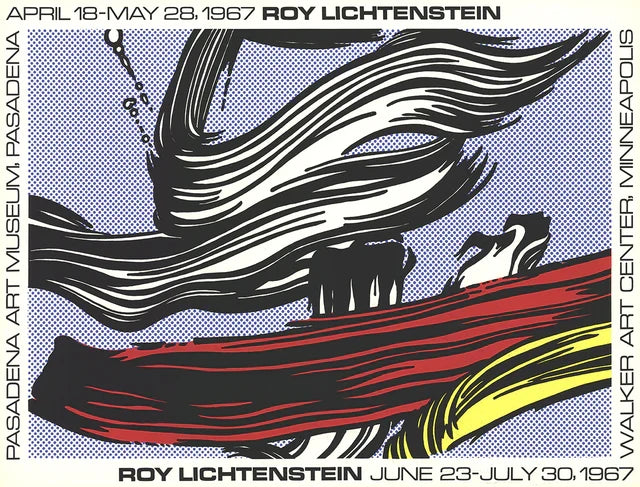 Roy Lichtenstein, Brushstrokes at Pasadena Art Museum, 1967 — Print