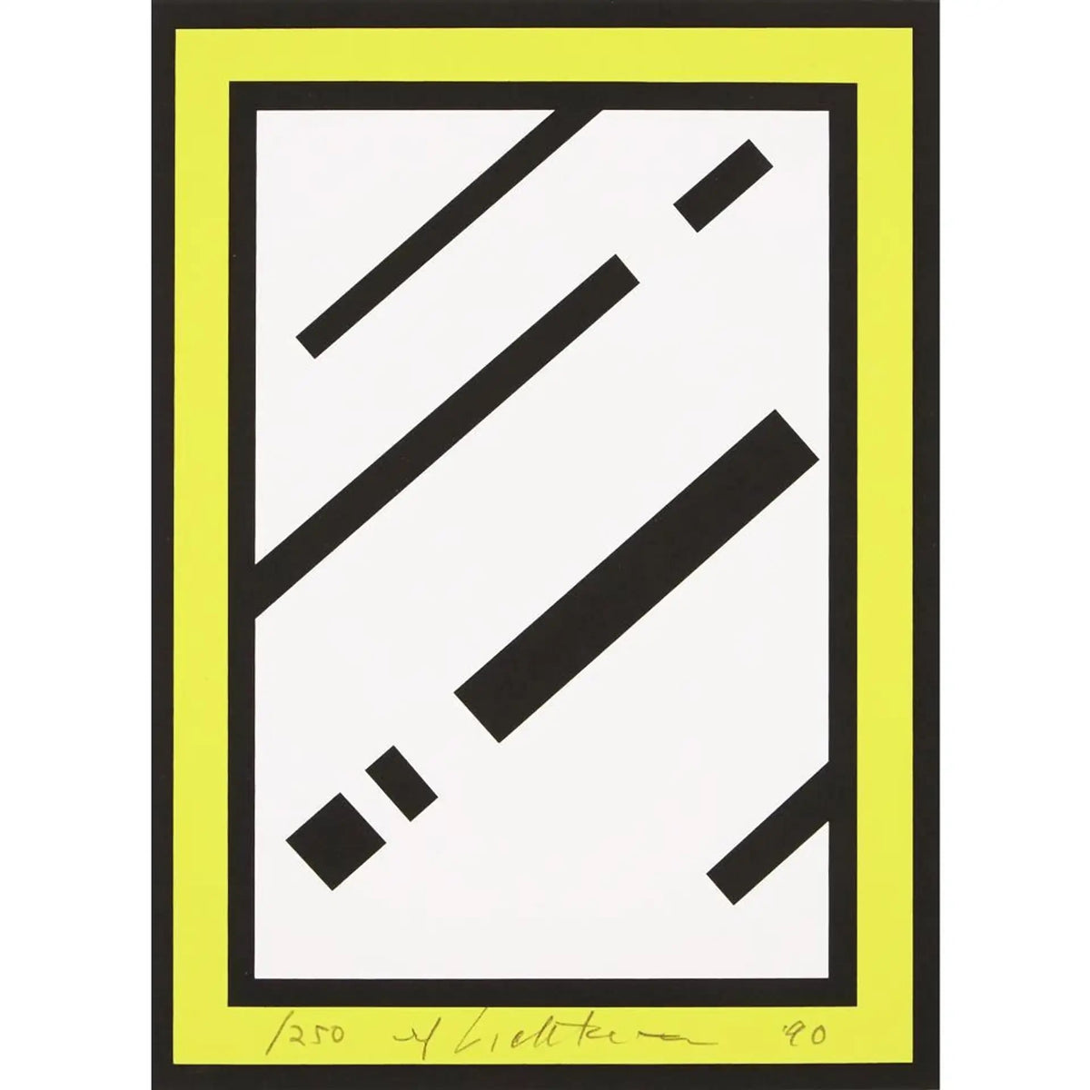 Roy Lichtenstein, Mirror — Screenprint