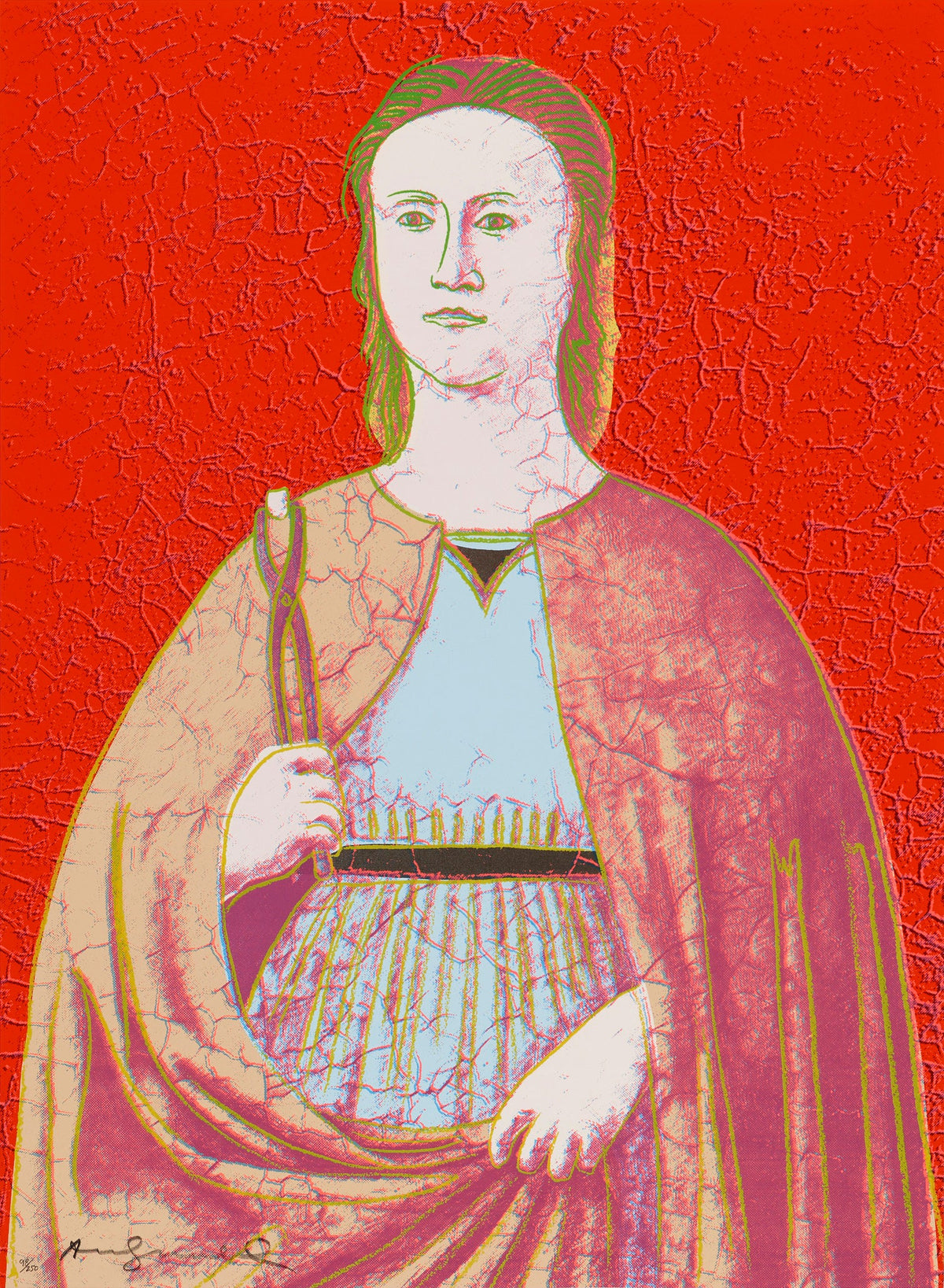Andy Warhol, Saint Apollonia colour serigraph, 1984