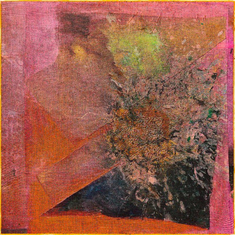 Frank Bowling Madambutterfly editioned cotton work