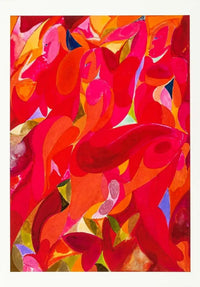 Three Red Figures Rising
