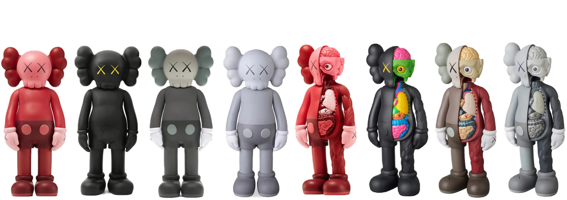 Companion set of 8: 4 x Companion Flayed (Black/blush/brown/grey) & 4 x Companion (black/blush/brown/grey) - My Store