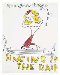 Rose Wylie Singing in the Rain Lithograph 2019