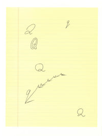 'Q' (ii) from 'Hockney's Alphabet'