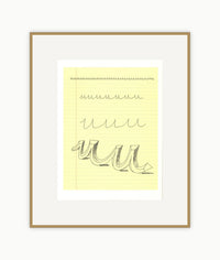 'U' from 'Hockney's Alphabet'