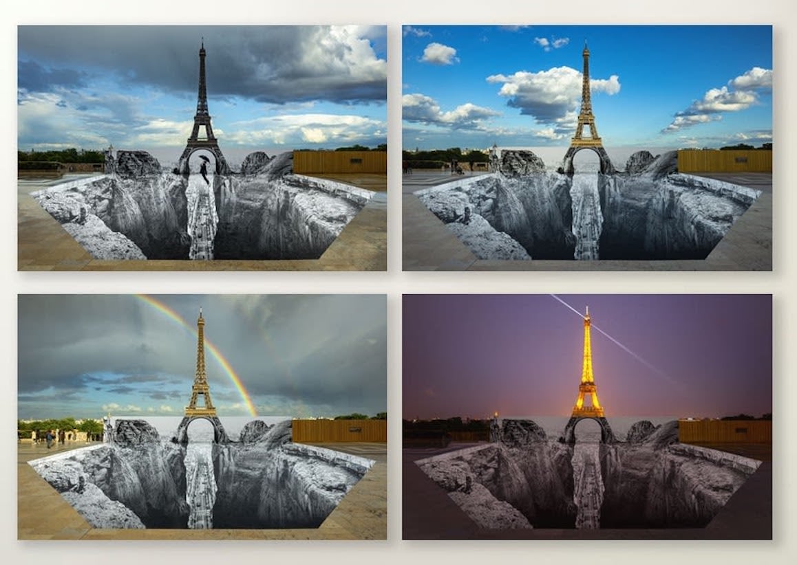 Trompe l'oeil, Les Falaises du Trocadéro (Portfolio of 4) - My Store