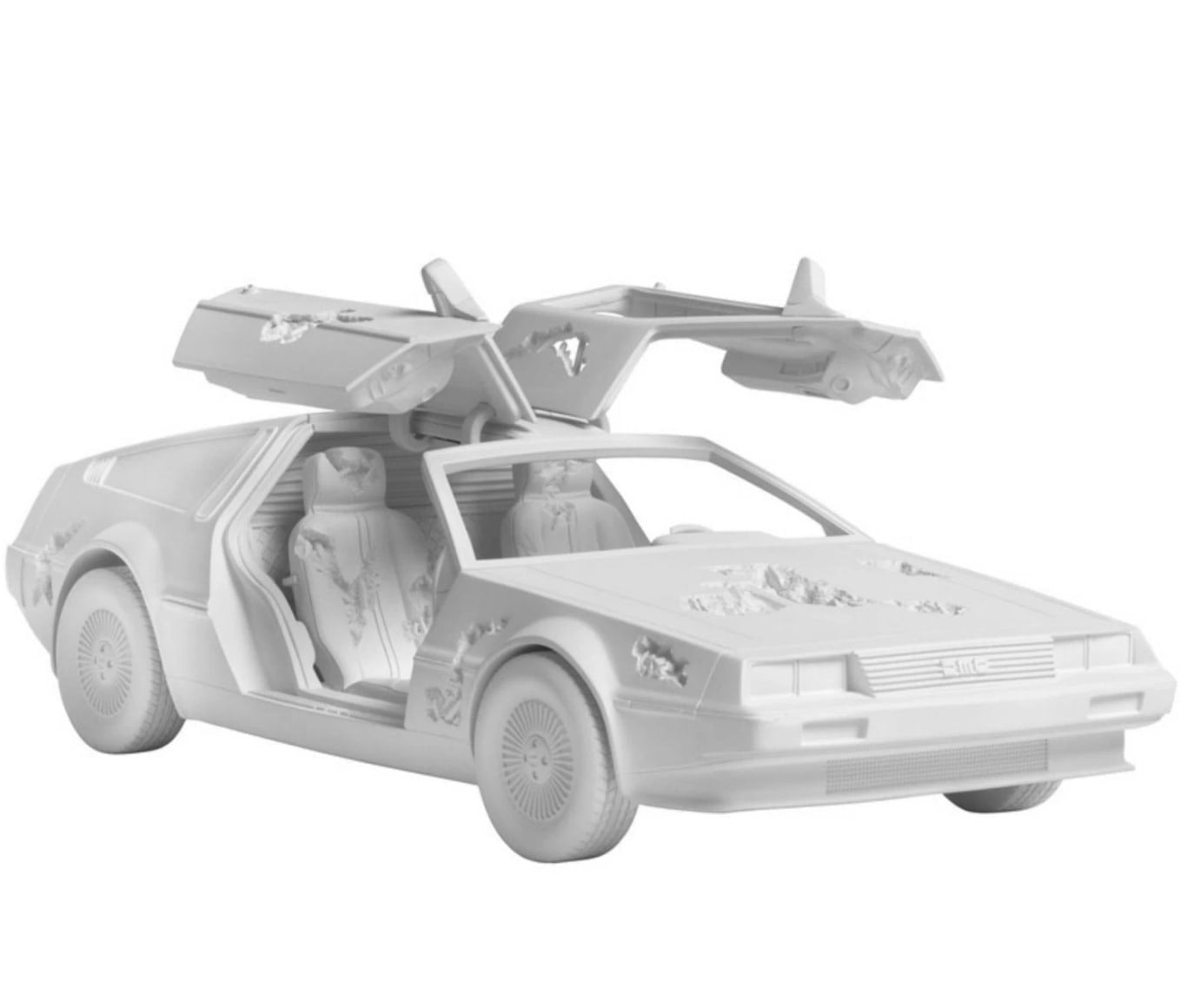 Eroded Delorean (white) - My Store