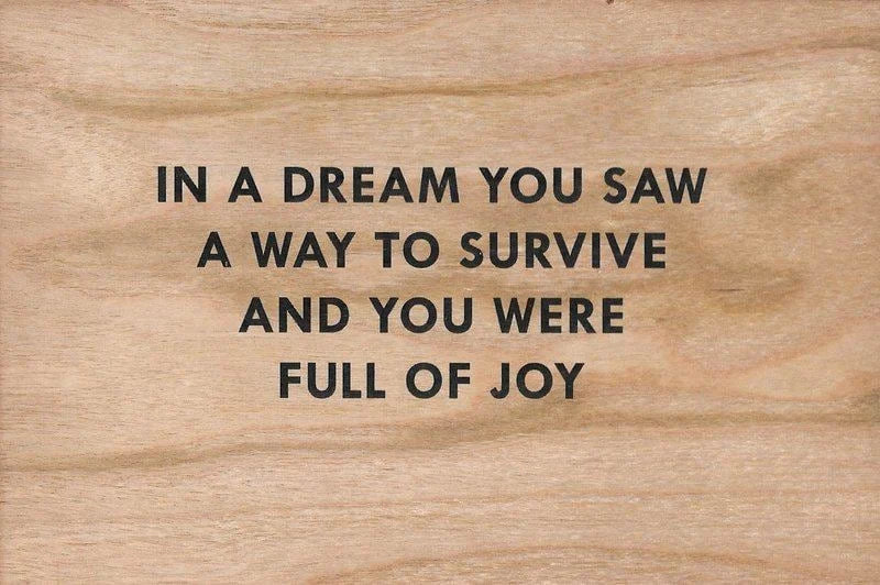 In a Dream You Saw a Way to Survive and You Were Full of Joy - Dovehouse Contemporary