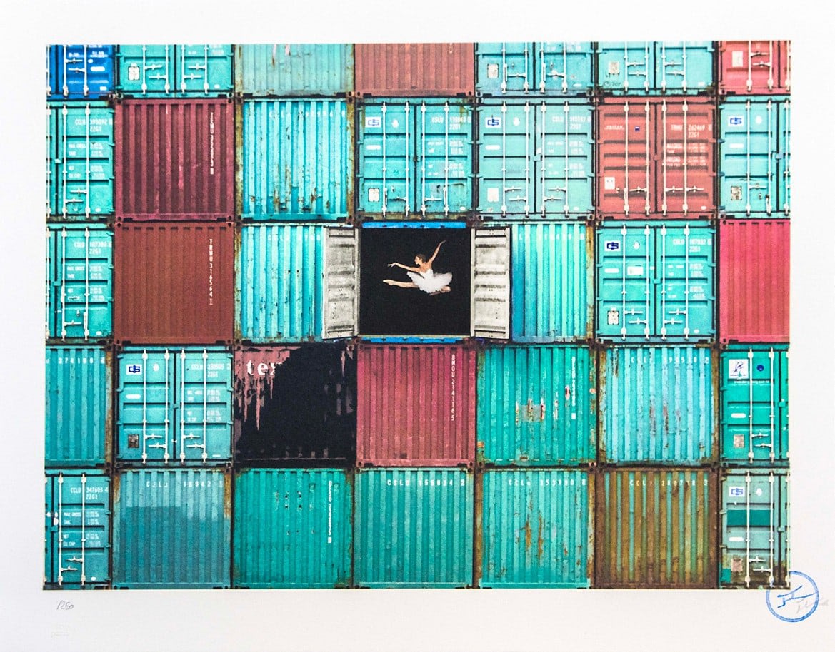 The Ballerina Jumping In Containers, Le Havre, France - My Store