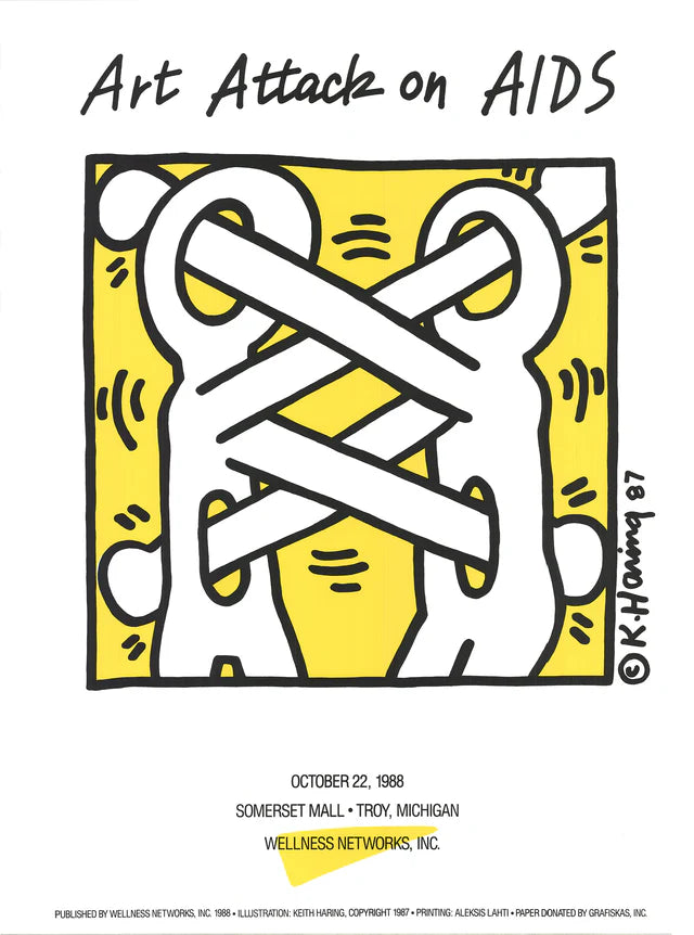 KEITH HARING Art Attack on AIDS - For Sale | Dovehouse Contemporary