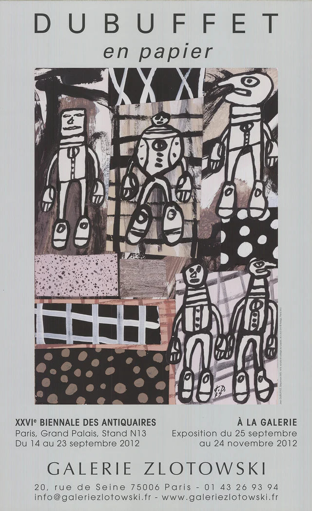 Close-up of the Sequence XXX by JEAN DUBUFFET, showcasing the detailed pattern and textured fabric of the textile product.
