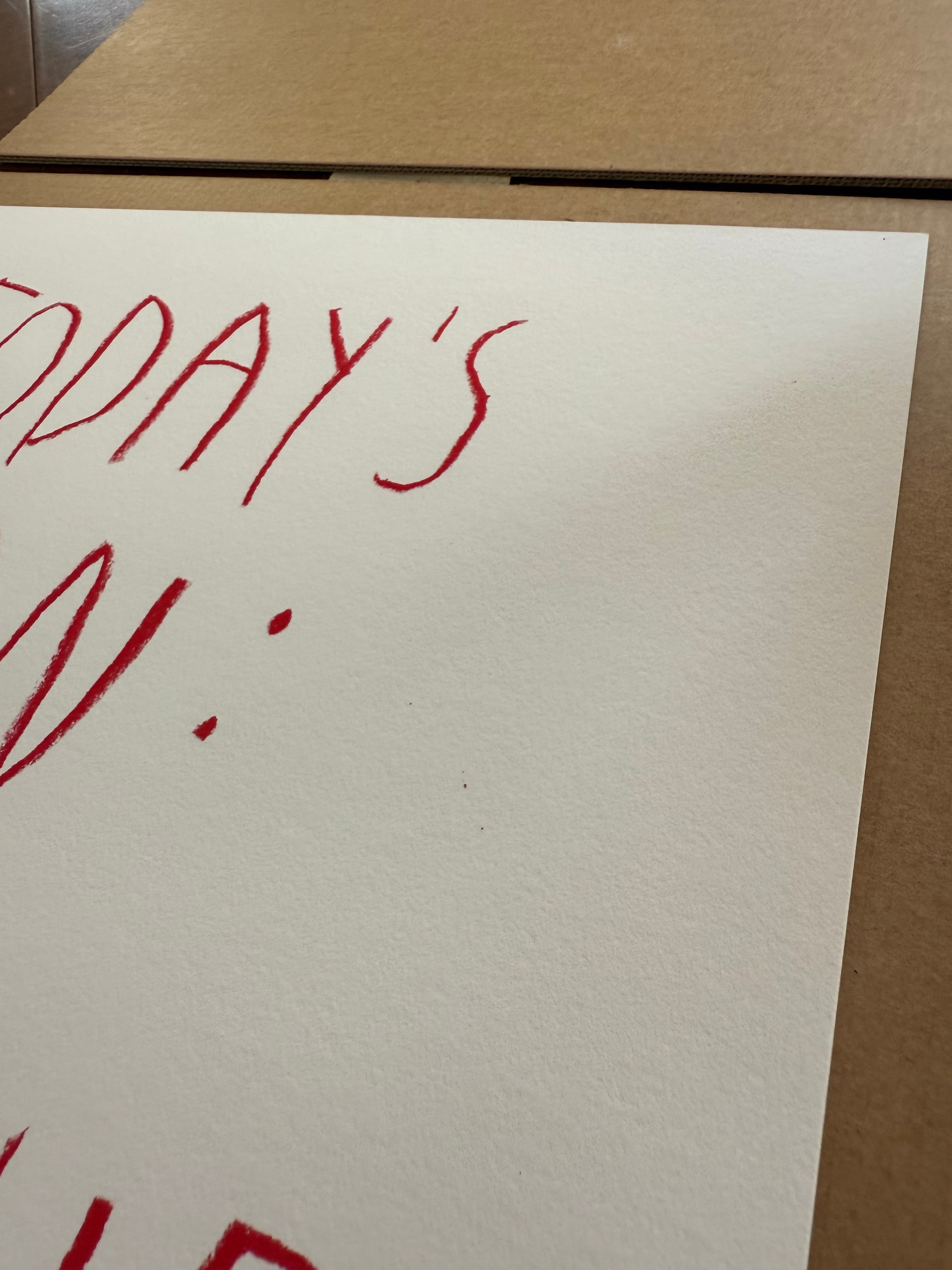 CB HOYO Today's Plan planner open showing daily pages with handwritten notes and colorful highlights on white paper.