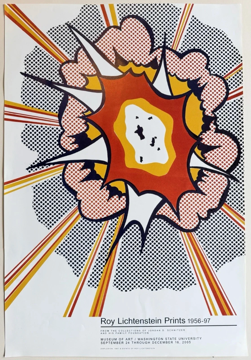 Roy Lichtenstein Explosion (2005) WSU Museum Exhibition Poster