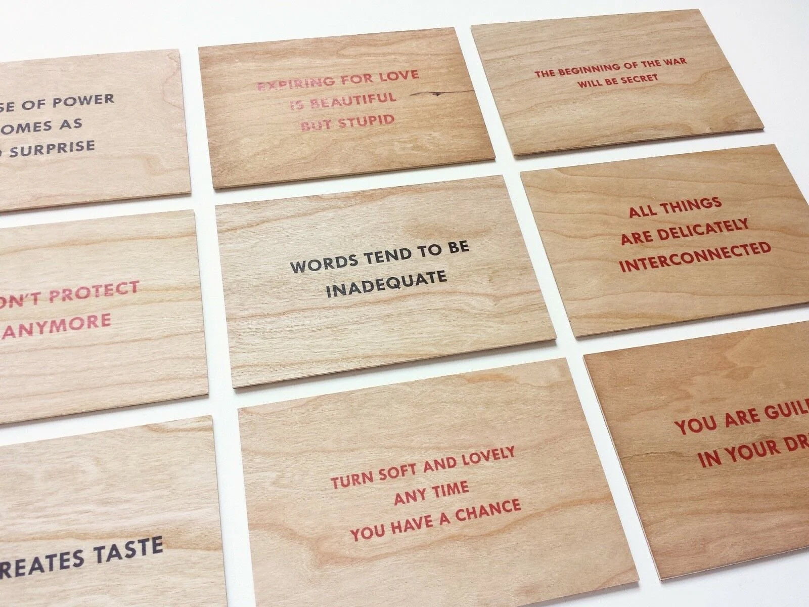 Truisms (set of 12) - Dovehouse Contemporary