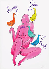 Naked Woman With Birds