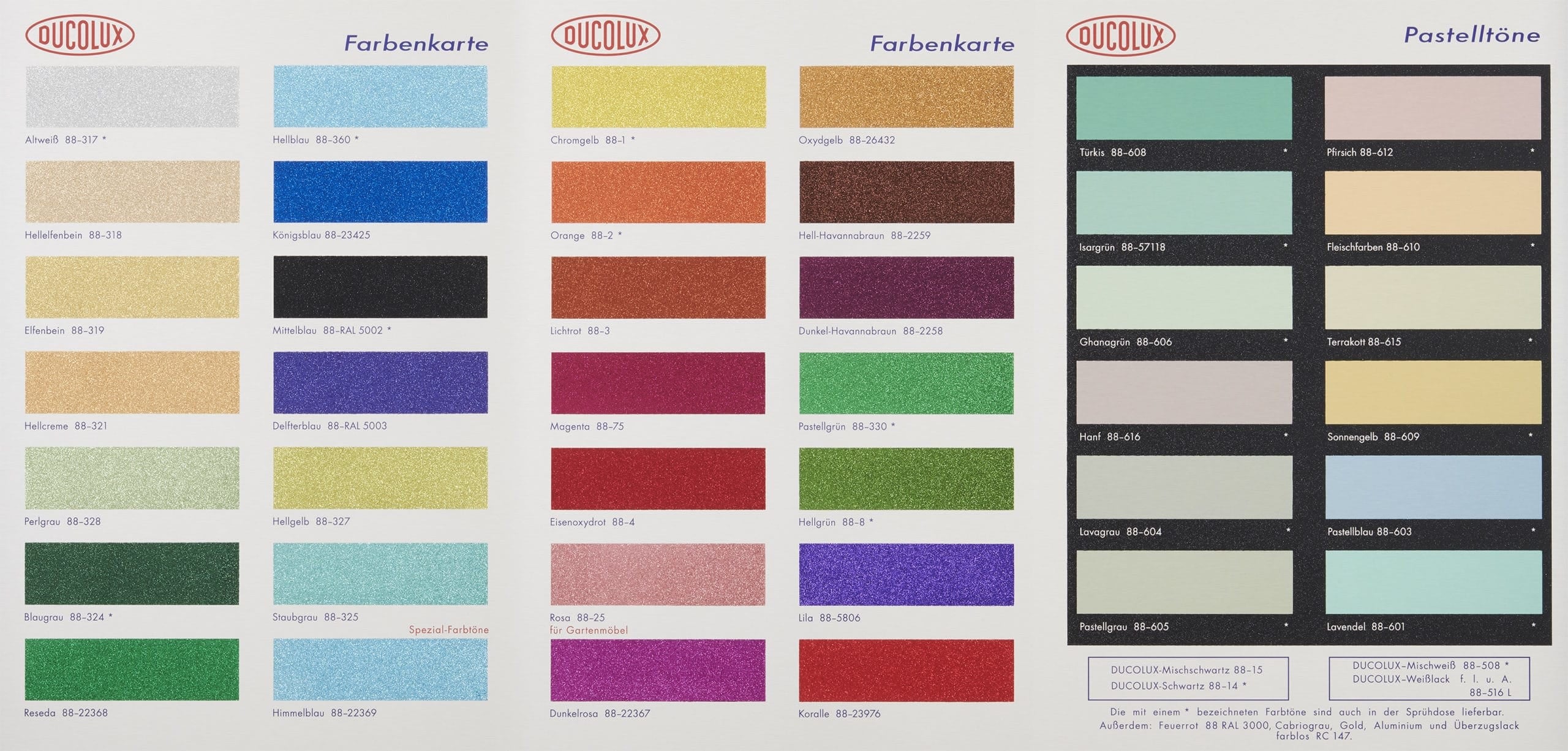 Colour chart, glitter (H3) - My Store