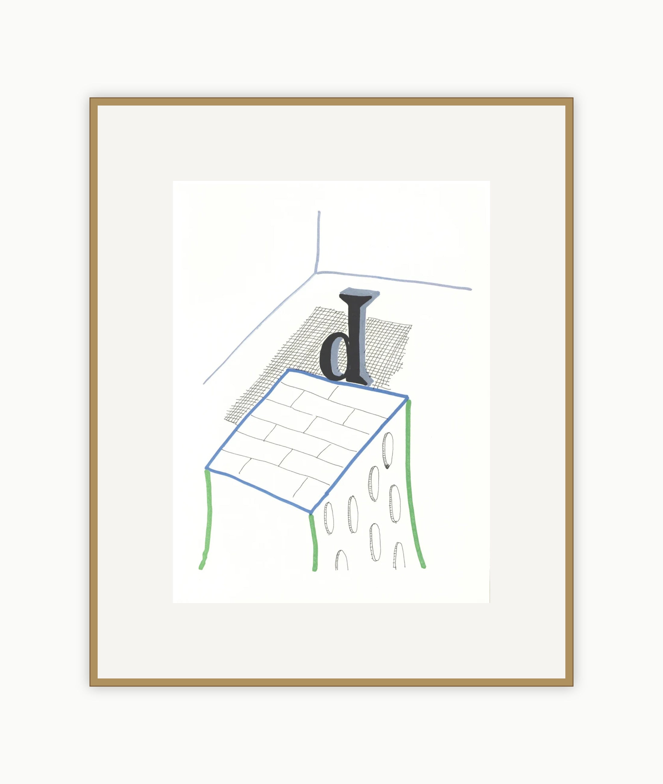 'D' from 'Hockney's Alphabet'