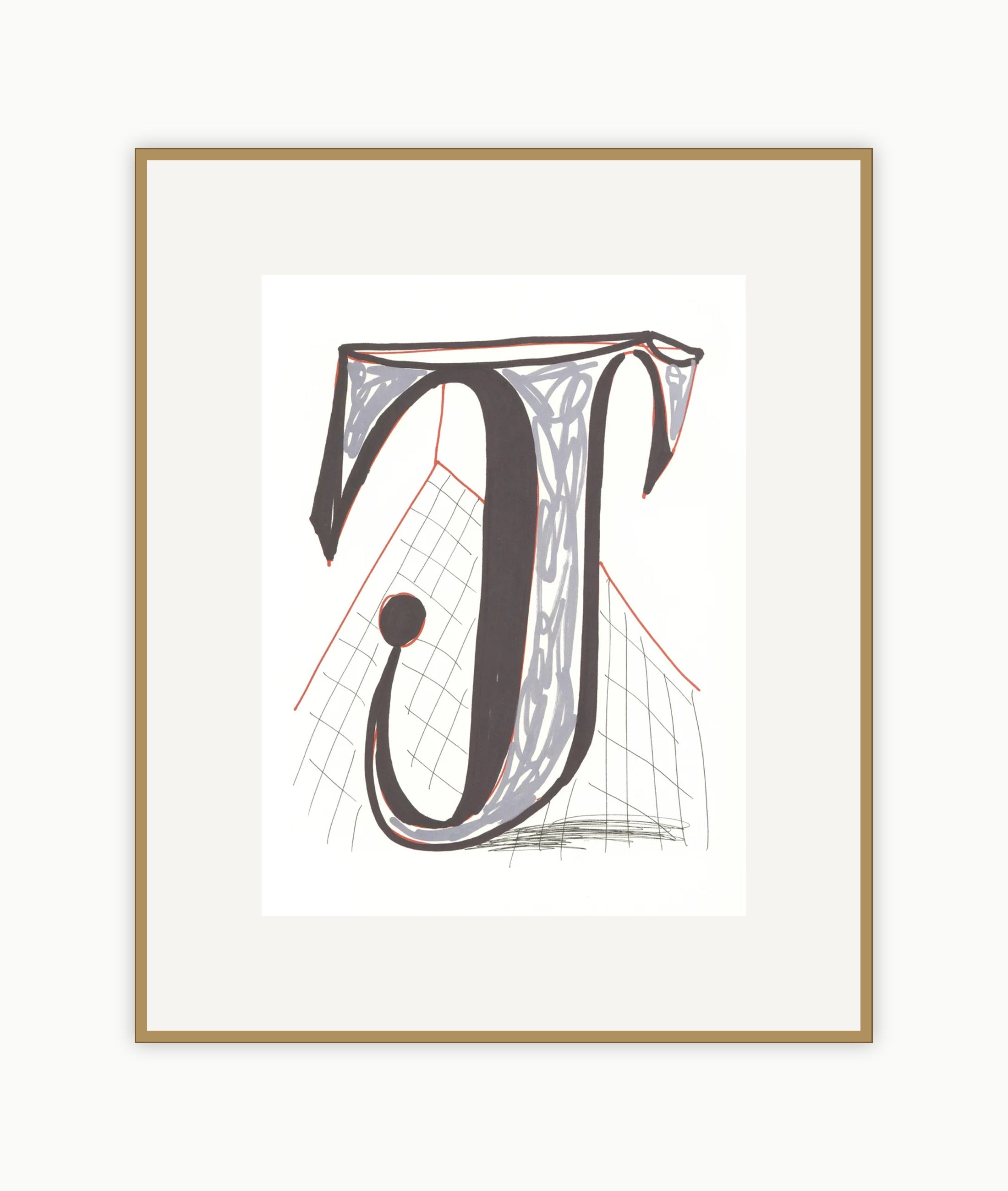 'J' from 'Hockney's Alphabet'
