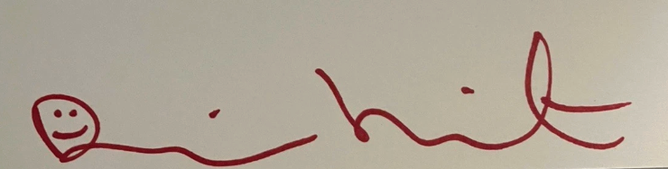 Damien Hirst self portrait featuring a colorful smiley face design with abstract elements.