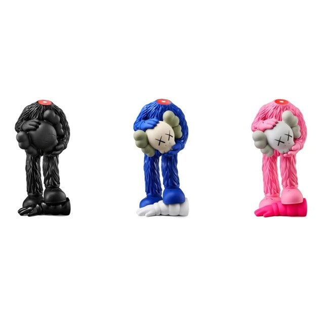 KAWS Fellow Sculpture Set of 3 Blue Pink Black