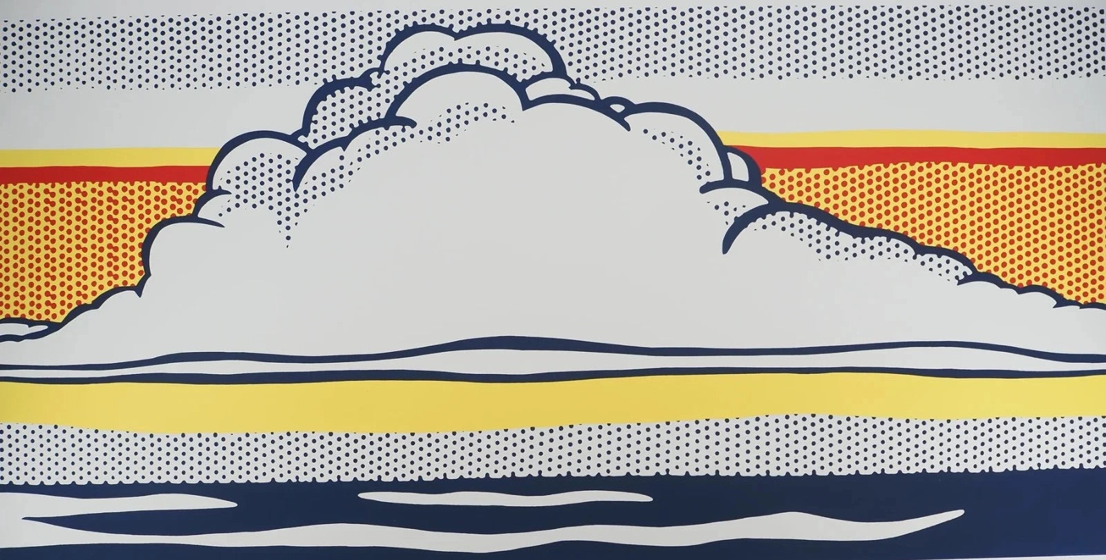 Roy Lichtenstein Cloud and Sea (1989) Vintage Exhibition Poster