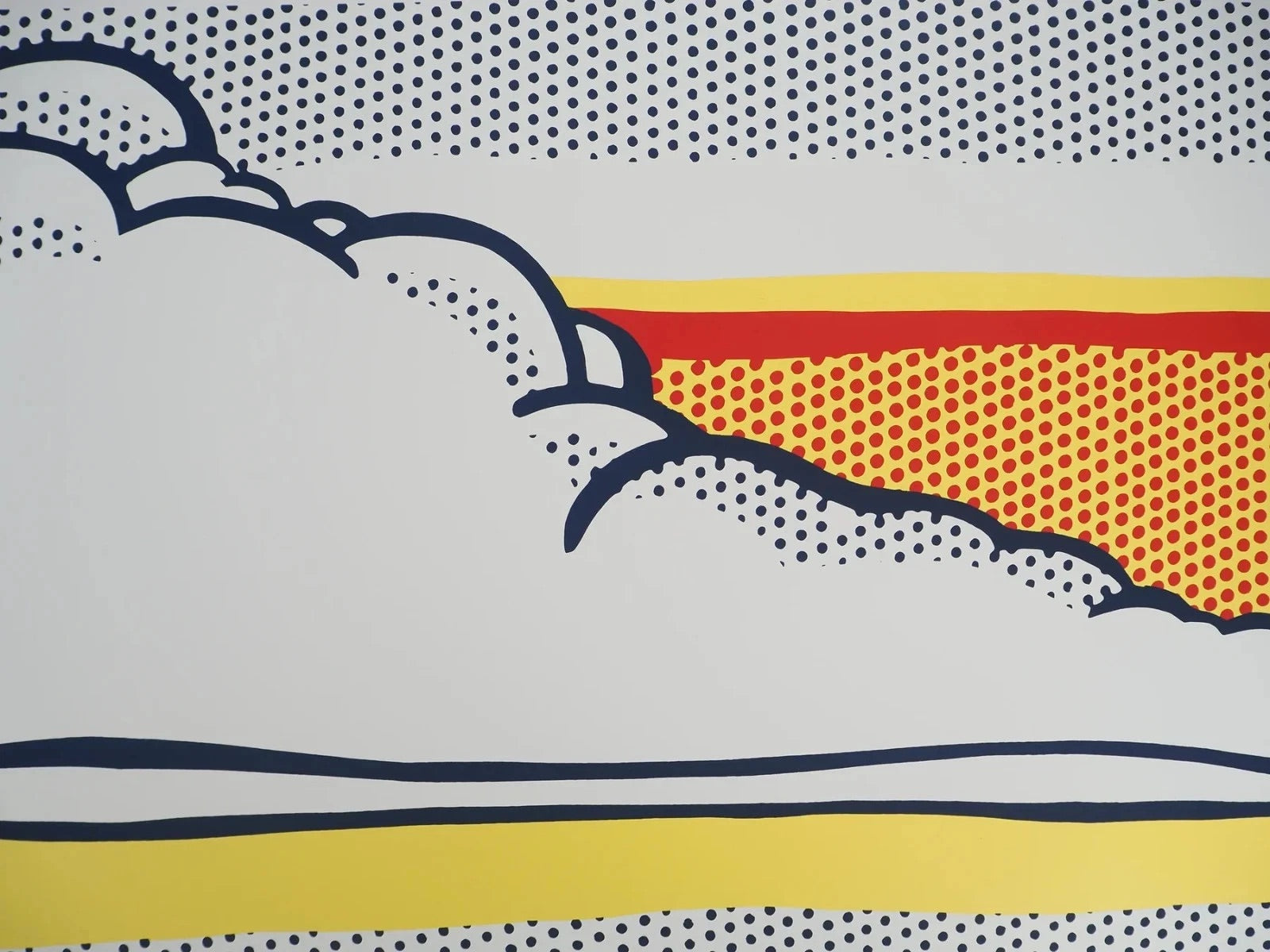 Roy Lichtenstein Cloud and Sea (1989) Vintage Exhibition Poster