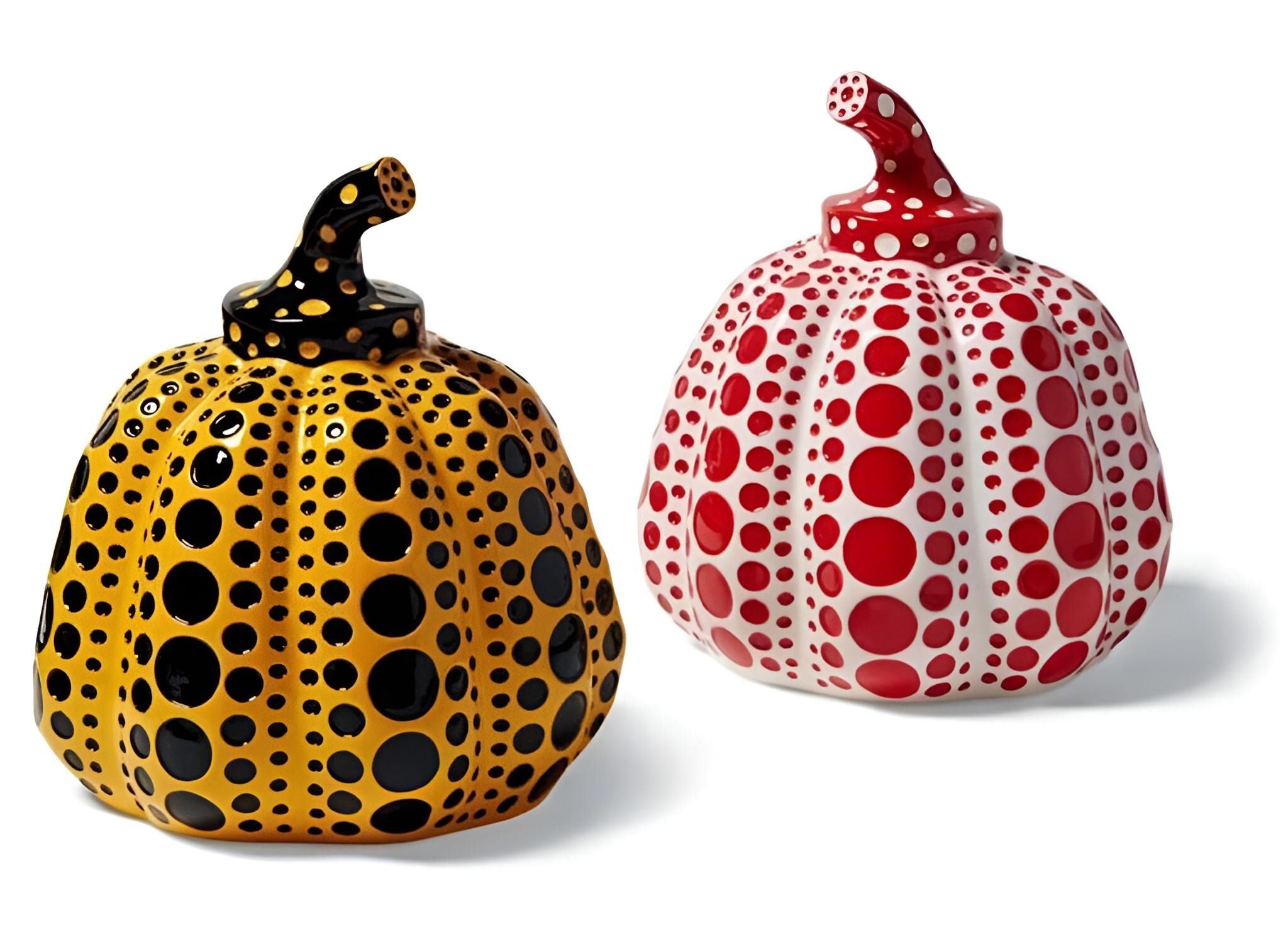 Yayoi Kusama, Pumpkin Cast Resin Figure Red and Yellow - For Sale | Dovehouse Contemporary